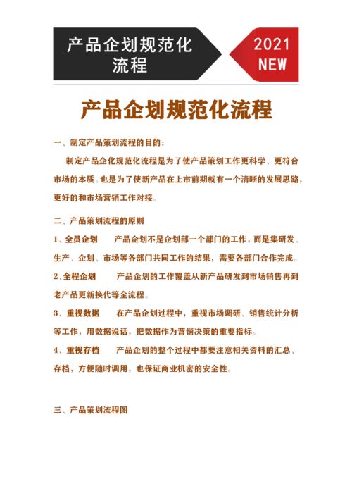 产品企划规范化管理流程 从市场洞察到行销落地的系统化蓝图
